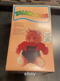 ULTRA RARE! Vintage 70s 80s Talking Bear Plush PRE Teddy Ruxpin LOOK READ
