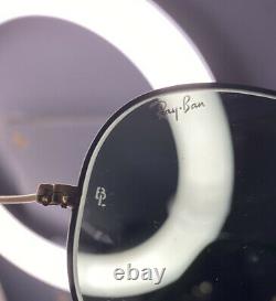ULTRA RARE! Vintage B&L Ray-Ban 5814 Gold/Green Frame Aviator Sunglasses