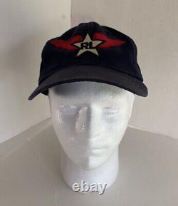 ULTRA RARE Vintage Blue Polo Ralph Lauren Jean RED WINGS & STAR 90s Hat Cap