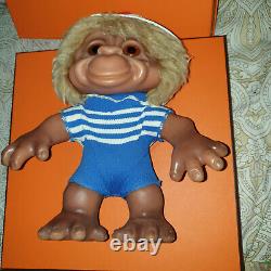 ULTRA RARE Vintage DAM Troll Monkey Boy Complete With Hat GREAT Condition FEDEX