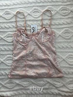 ULTRA RARE Vintage D&G Pink Lacy Bustier Top