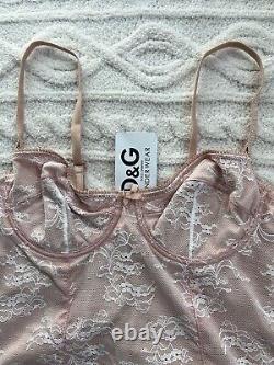 ULTRA RARE Vintage D&G Pink Lacy Bustier Top