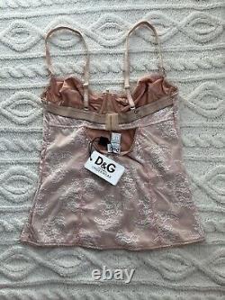 ULTRA RARE Vintage D&G Pink Lacy Bustier Top