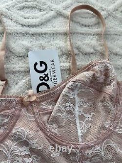 ULTRA RARE Vintage D&G Pink Lacy Bustier Top