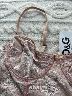 ULTRA RARE Vintage D&G Pink Lacy Bustier Top