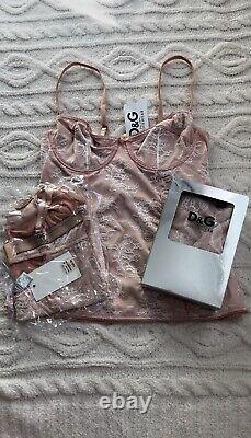 ULTRA RARE Vintage D&G Pink Lacy Bustier Top