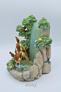 ULTRA RARE! Vintage Disney Bambi and Thumper In Waterfall Bookend