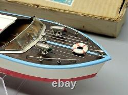 ULTRA RARE Vintage MSK Japan WOOD Model speed boat Toy & Box MINT NO RESERVE
