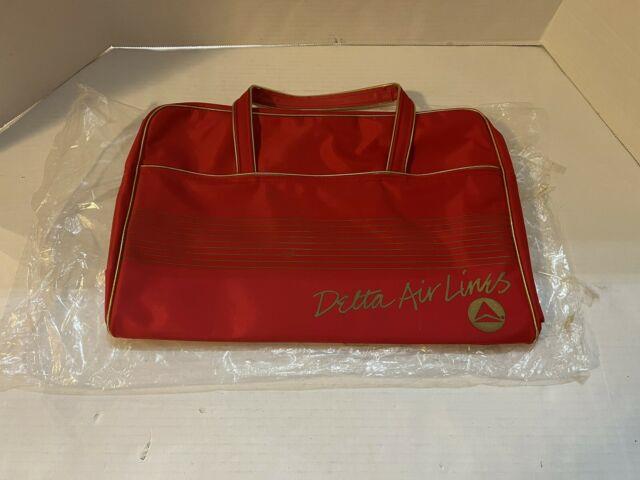 Ultra Rare Vintage Made In Usa Delta Air Lines Carry On Bag Red Gold Bearse Mfg