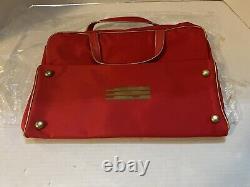 ULTRA RARE Vintage Made In USA Delta Air Lines Carry on Bag Red Gold Bearse MFG