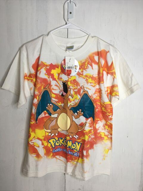 Ultra Rare Vintage Pokemon Nintendo Charizard Shirt 2000 Youth L Large Nwt