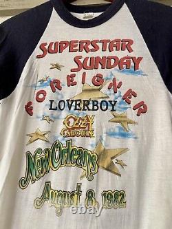 ULTRA RARE Vintage Superstar 1982 Festival Raglan Concert t-shirt sz Small