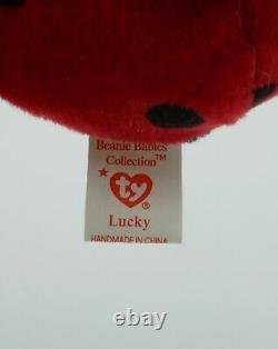 ULTRA Rare LUCKY Ty Beanie Baby Style #4040 PVC VINTAGE ORIGINAL With ERRORS