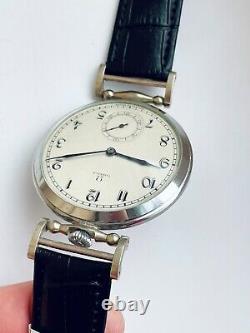 ULTRA THIN Vintage 1934`s Wide Face Swiss Men`s Watch with rare Original Face