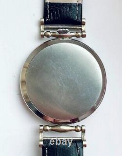 ULTRA THIN Vintage 1934`s Wide Face Swiss Men`s Watch with rare Original Face