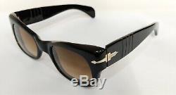 Ultra RARE 6200 Persol Sunglasses Ratti Meflecto Wide Arms Size 47 Vintage 60's