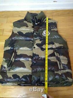 Ultra RARE MONCLER CAMO PUFFER TIB VEST Sz 4 vintage XL Logo Camouflage Quilted