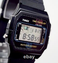 Ultra RARE Men JAPAN Vintage 80s DIGITAL Watch TIMEX US TRAVELER 6 Time Zones