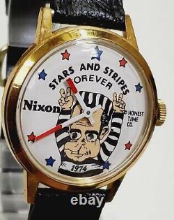 Ultra RARE, UNIQUE Men Vintage 1974's Watch Pr. NIXON Stars and Stripes Forever