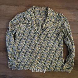 Ultra RARE Vintage 1960 GUCCI Medium Womens Button down Retro Long sleeve shirt