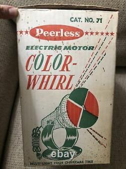 Ultra RARE Vintage 1961 Peerless Motorized Color Wheel for Christmas Tree Box