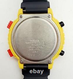 Ultra RARE Vintage 1993 Men's ALARM CHRONOGRAPH DIGITAL Watch PULSAR W810-0010