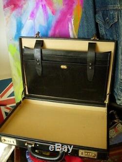 Ultra RARE Vintage GUCCI BLK Monogram Brief Tote Briefcase Hard Case Portfolio