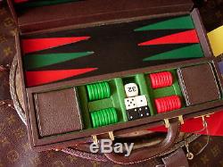 Ultra RARE Vintage GUCCI Backgammon Game Set Barware Library Holiday Party Gift