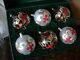 Ultra Rare Vintage Gucci Christmas Holiday Hand Painted Glass Ornaments /box Gg
