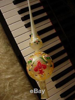 Ultra RARE Vintage GUCCI Christmas Tree Holiday Hand painted Topper Ornament GG