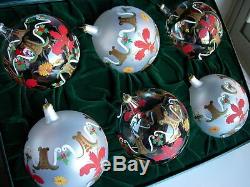 Ultra RARE Vintage GUCCI Christmas Tree Holiday Hand painted Topper Ornament GG