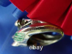 Ultra RARE Vintage GUCCI Horse Stirrup Ring Silver 925 Enamel Couture Jewelry