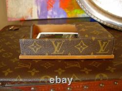 Ultra RARE Vintage LOUIS VUITTON Saks Fifth Desk Accessory Note Card Holder LV