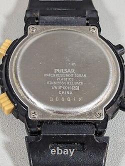 Ultra RARE Vintage Men's ALARM CHRONOGRAPH DIGITAL Watch PULSAR W810-0010