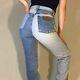 Ultra Rare Vintage Womens Color Block/ Two Toned Wrangler Jeans 70s 100% Cotton