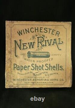Ultra Rare 100 Count Winchester New Rival Paper Shot Shells 2 Piece Box Empty@FS