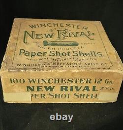 Ultra Rare 100 Count Winchester New Rival Paper Shot Shells 2 Piece Box Empty@FS