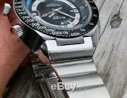Ultra Rare 1960's Buler Super Compressor Regatta Yacht Timer Diver Watch 45mm