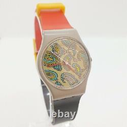 Ultra Rare 1985 Artist Swatch Lady Watch, Small 80s Swiss Made Swatch lady Watch