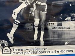 Ultra Rare ABA Denver Rockets Willie Long Poster Red Barn Ad Nuggets Vintage