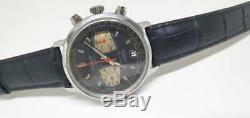 Ultra Rare AURORE chronograph Valjoux 7734 hand winding RALLY DIAL Man's Watch