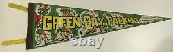 Ultra Rare Amazing Vintage 1950's Green Bay Packers Football Pennant