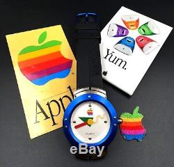 Ultra Rare Apple Computer Mac OS Wrist watch Rainbow Logo Vintage