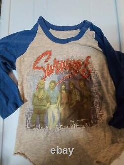 Ultra Rare Authentic Vintage Long Sleeve T-shirt Survivor Vital Signs Tour 84-85