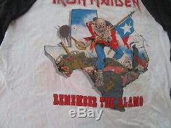 Ultra Rare Authentic Vintage Shirt Iron Maiden Brain Damage In Tejas Tour XL