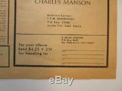 Ultra Rare Charles Manson Advertisement March 1970 Vintage Authentic Memorabilia