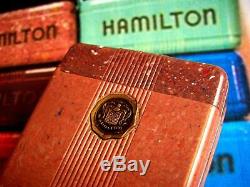 Ultra Rare Color Hamilton 992b Celluloid /flip Top Box Railway Special Holds 16s
