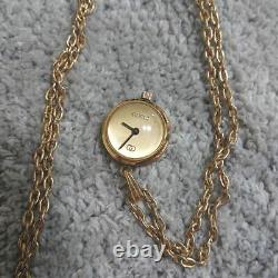 Ultra Rare GUCCI Pendant Watch Hand Wound Vintage Woman Christmas