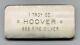 Ultra Rare Hoover Mint/mining Vintage 1 Oz Silver Bar. 999 Fine Og Stamp