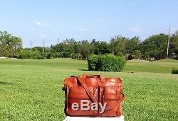 Ultra Rare Minty Vintage Brown TUMI Leather Expandable Briefcase Laptop Bag